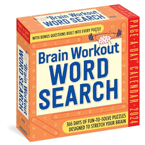 Brain Workout Word Search Page-A-Day Calendar 2024: 366 Days of Fun-to-Solve Puzzles Designed to Stretch Your Brain von Workman Publishing Company