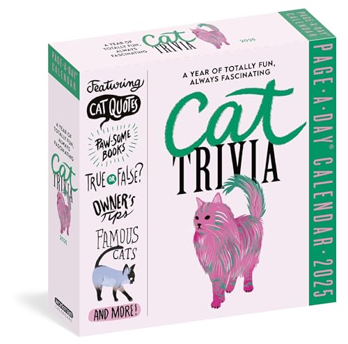 Cat Trivia Page-A-Day® Calendar 2025: Cat Quotes, Paw-some Books, True or False, Owner's Tips, Famous Cats, Know Your Breeds, and More! von Workman Calendars