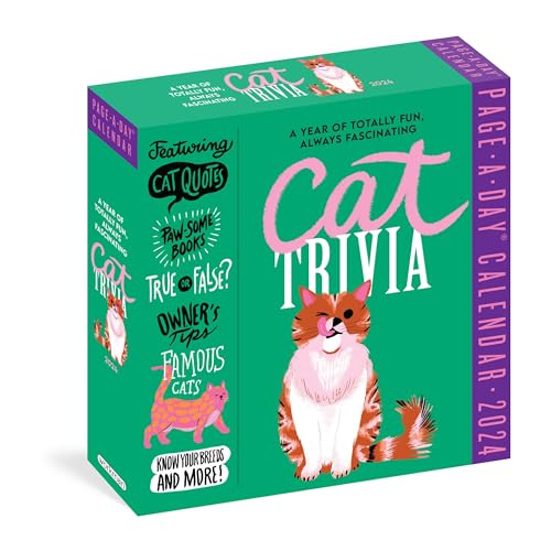 Cat Trivia Page-A-Day Calendar 2024: Cat Quotes, Paw-some Books, True or False, Owner's Tips, Famous Cats, Know Your Breeds, and More! von Workman Publishing