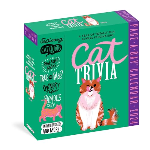 Cat Trivia Page-A-Day Calendar 2024: Cat Quotes, Paw-some Books, True or False, Owner's Tips, Famous Cats, Know Your Breeds, and More! Cat Trivia Page-A-Day Calendar 2024: Cat Quotes, Paw-some Books, True or False, Owner's Tips, Famous Cats, Know Your Breeds, and More!