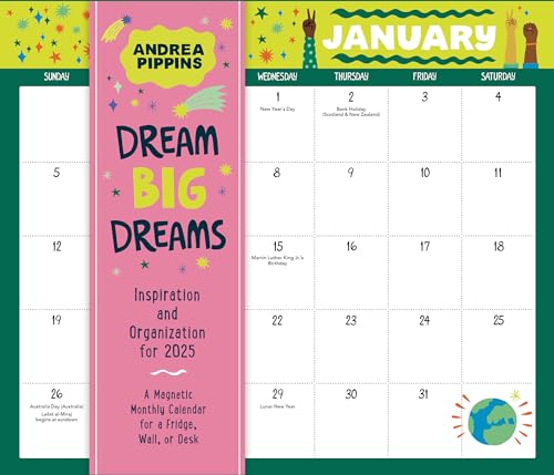 Dream Big Dreams: Inspiration and Organization for 2025: A Magnetic Monthly Calendar for a Fridge, Wall, or Desk Dream Big Dreams: Inspiration and Organization for 2025: A Magnetic Monthly Calendar for a Fridge, Wall, or Desk von Workman Publishing