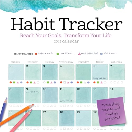 Habit Tracker Wall Calendar 2025: Reach Your Goals―Transform Your Life Habit Tracker Wall Calendar 2025: Reach Your Goals―Transform Your Life von Workman Calendars