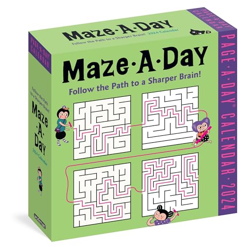 Maze-A-Day Page-A-Day Calendar 2024: Follow the Path to a Sharper Brain! von Workman Publishing Company