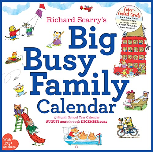 Richard Scarry Big Busy Family 2024 Wall Calendar: Track Every Family Member's Daily Activities von Workman Publishing