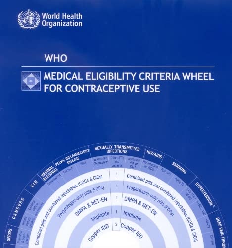 Who Medical Eligibility Criteria Wheel for Contraceptive Use: Pack of 20 Wheels