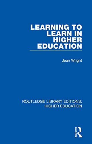 Learning to Learn in Higher Education (Routledge Library Editions: Higher Education)