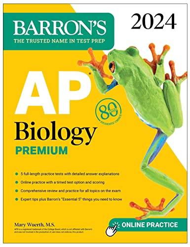 AP Biology Premium, 2024: Comprehensive Review With 5 Practice Tests + an Online Timed Test Option: 5 Practice Tests + Comprehensive Review + Online Practice (Barron's AP Prep) von Barrons Educational Series