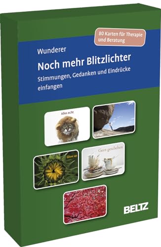 Noch mehr Blitzlichter. Stimmungen, Gedanken und Eindrücke einfangen: 80 Karten für das Gruppen- und Einzelsetting in Psychotherapie, Beratung und ... 9,8 x 14,3 cm (Beltz Therapiekarten) von Beltz