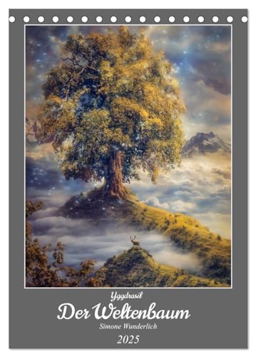 Yggdrasil - Der Baum des Lebens (Tischkalender 2025 DIN A5 hoch), CALVENDO Monatskalender von CALVENDO