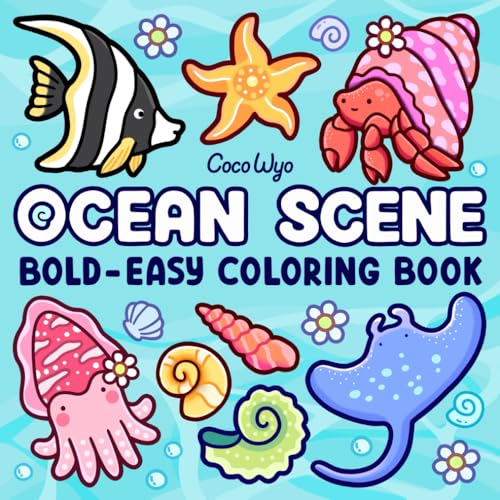 Ocean Scene: Coloring Book for Adults and Kids, Bold and Easy Designs for Relaxation with Sea Life (Bold & Easy Coloring) von Independently published