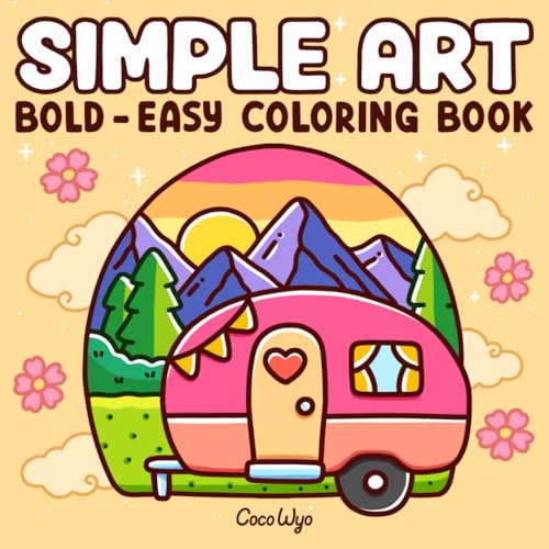 Simple Art: Coloring Book for Adults and Teens, Bold and Easy Designs for Relaxation with Minimalist Features (Bold & Easy Coloring) von Independently published