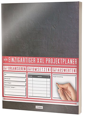 Mein Einzigartiger XXL Projektplaner: Planen, Umsetzen, Auswerten! / 122 Seiten, Register, Kontakte uvm. / PR201 "Dark Wall“ / DIN A4 Softcover von #GoodMemos
