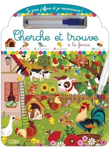 À la ferme: Avec 1 feutre effaçable (JE JOUE, J'EFFACE ET JE RECOMMENCE !) von LITO