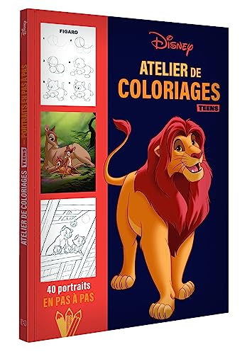 DISNEY TEENS - Atelier de coloriages - Portraits en pas à pas: 40 portraits en pas à pas von DISNEY HACHETTE