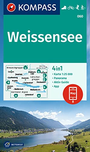 KOMPASS Wanderkarte 060 Weissensee 1:25.000: 4in1 Wanderkarte mit Aktiv Guide und Panorama inklusive Karte zur offline Verwendung in der KOMPASS-App. Fahrradfahren. Skitouren. Langlaufen. KOMPASS Wanderkarte 060 Weissensee 1:25.000: 4in1 Wanderkarte mit Aktiv Guide und Panorama inklusive Karte zur offline Verwendung in der KOMPASS-App. Fahrradfahren. Skitouren. Langlaufen.