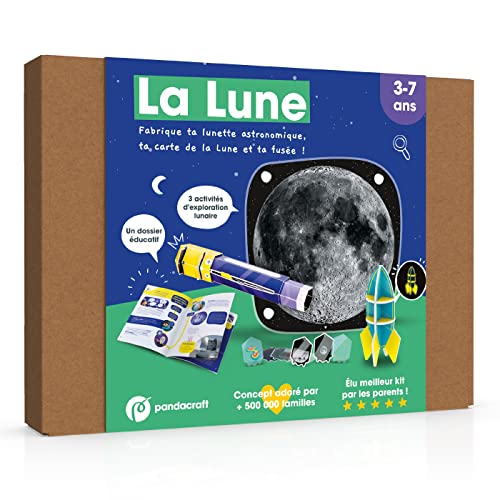 La Lune - Kit ludo-éducatif 3-7 ans: Fabrique ta lunette astronomique, ta carte lunaire et ta fusée