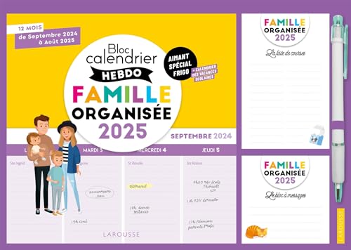 Le petit calendrier hebdo de la famille organisée 2025 (2023) von LAROUSSE