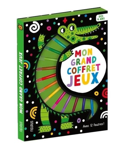 Mon grand coffret jeux (+ 12 feutres): Avec 12 feutres !