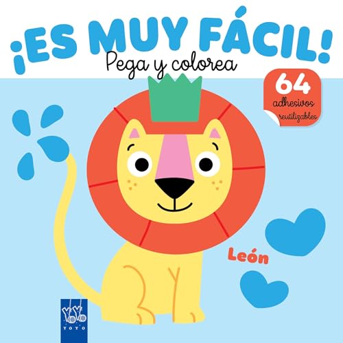¡Es muy fácil! Pega y colorea. León von Yoyo