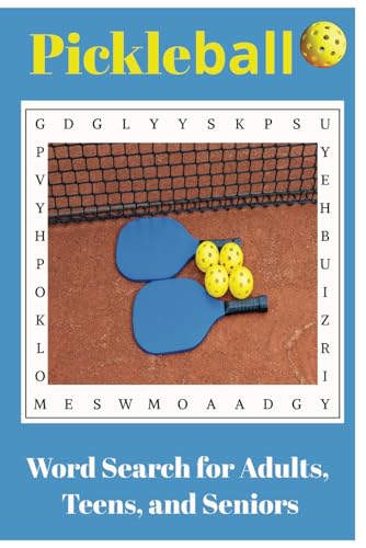 Pickleball Word Search: Easy to Read Print about Pickleball. 6x9 inches, 30 puzzles 60 pages. Great gifts for all Pickleball Lovers, vacations, holidays and free time. von Independently published
