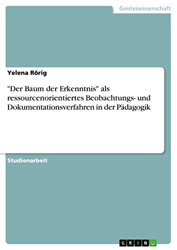 "Der Baum der Erkenntnis" als ressourcenorientiertes Beobachtungs- und Dokumentationsverfahren in der Pädagogik