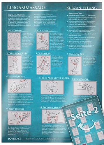 Lingam-Massage Kurzanleitung (2017) - 23 Penismassage-Techniken für die Tantramassage und mehr Genuss beim Sex - Praktische Schnellübersicht und ... ... für den Mann [DIN A4 - zweiseitig, laminiert]