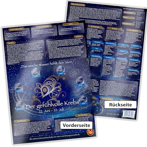 Sternzeichen Geschenk [Krebs] – Schenke Selbsterkenntnis & Einblicke! Liebe, Partnerschaft, Stärken, Beruf & Finanzen – Menschen die zu ihm passen. ... Geschenk voller Bedeutung [DINA 4, laminiert]