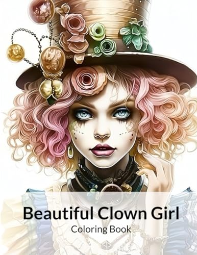Beautiful Clown Girl Coloring Book