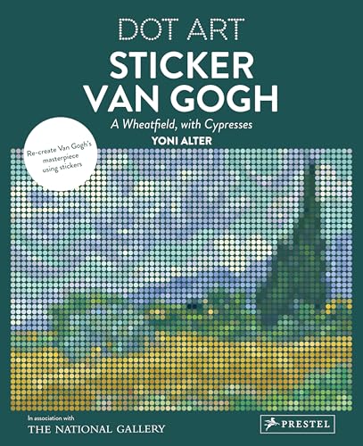 Dot Art: Sticker Van Gogh: A Wheatfield with Cypresses von Prestel