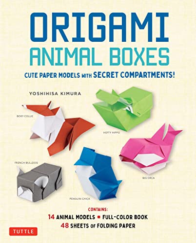 Origami Animal Boxes Kit: Cute Paper Models with Secret Compartments! (14 Animal Origami Models + 48 Folding Sheets) von Tuttle Publishing