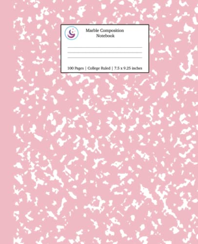 Marble Composition Notebook College Ruled: Pink Marble Notebooks, School Supplies, Notebooks for School (Notebooks College Ruled, Band 12)