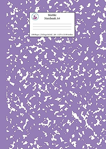 Marble Notebook A4: Lavender Marble College Ruled Journal (School Supplies, Band 5)