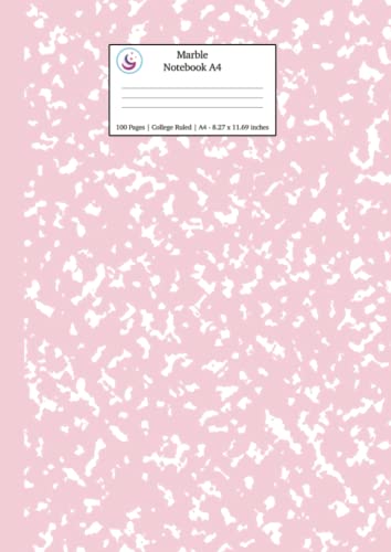 Marble Notebook A4: Pastel Pink College Ruled Journal (Pastel Stationery Notebooks A4, Band 1)