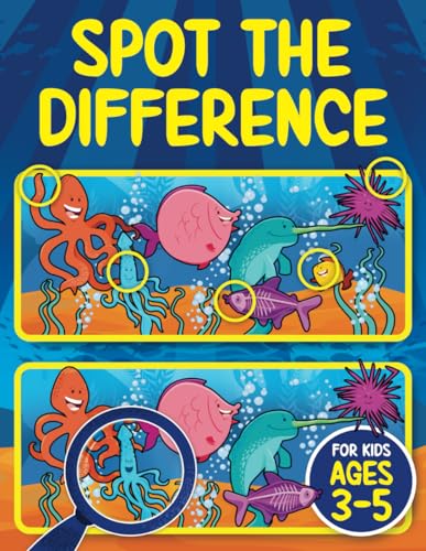Spot the Difference Book for Kids ages 3-5: 65+ Puzzles - 300+ Differences | Seek and Find Hidden Picture Activity Book for 3-4, 4-5 | Fun Gifts for ... (Spot the Differences for Kids, Band 1)