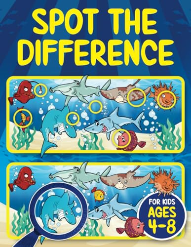 Spot the Difference Book for Kids ages 4-8: Seek and Find Hidden Picture Activity Book for 4-6, 6-8 | Fun Gifts for 4, 5, 6, 7 and 8 Year Old Children (Spot the Differences for Kids, Band 2) von Splendid Youth