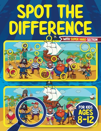 Spot the Difference Book for Kids ages 8-12: Seek and Find Hidden Picture Activity Book for 8, 9, 10, 11 and 12 Year Old Children | Includes SUPER ... (Spot the Differences for Kids, Band 3)