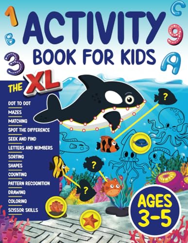 The XL Activity Book for Kids ages 3-5: Puzzles, Early Learning and Creative Fun | Activities for Travel and at Home von Splendid Youth
