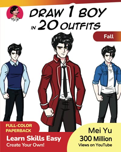 Draw 1 Boy in 20 Outfits - Fall: Learn how to draw character designs - clothing (Draw 1 in 20, Band 10)