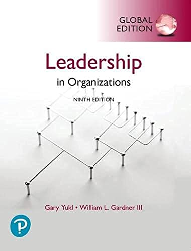 Leadership in Organizations, Global Edition von Pearson ELT