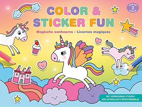 Color & Sticker Fun - Magische eenhoorns / Color & Sticker Fun - Licornes magiques: Magische eenhoorns