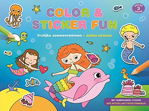 Color & Sticker Fun – Vrolijke zeemeerminnen / Color & Sticker Fun – Jolies sirènes von Zuidnederlandse Uitgeverij (ZNU)