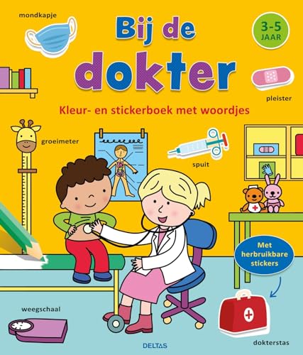 Kleur- en stickerboek met woordjes - Bij de dokter von Zuidnederlandse Uitgeverij (ZNU)