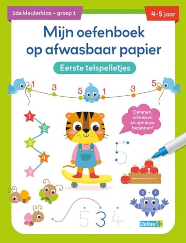 Mijn oefenboek op afwasbaar papier Eerste telspelletjes (4-5 j.): Oefenen, uitwissen en opnieuw beginnen! von Zuidnederlandse Uitgeverij (ZNU)