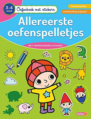 Oefenboek met stickers - Allereerste oefenspelletjes (3-4 j.)