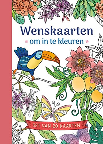 Wenskaarten om in te kleuren: Set van 20 kaarten