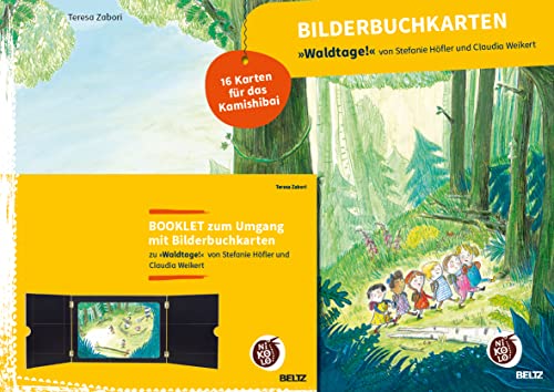 Bilderbuchkarten »Waldtage!« von Stefanie Höfler und Claudia Weikert: 16 Karten für das Kamishibai, mit Booklet (Beltz Nikolo)