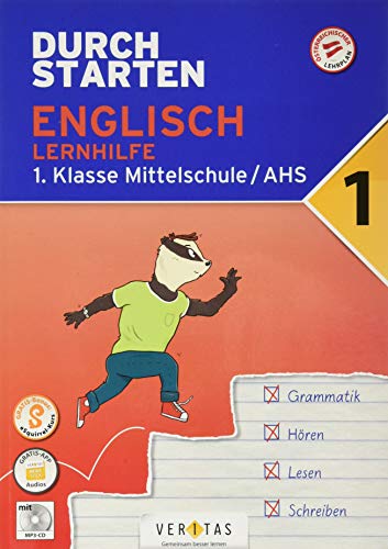 Durchstarten - Englisch Mittelschule/AHS - 1. Klasse: Lernhilfe - Übungsbuch mit Lösungen