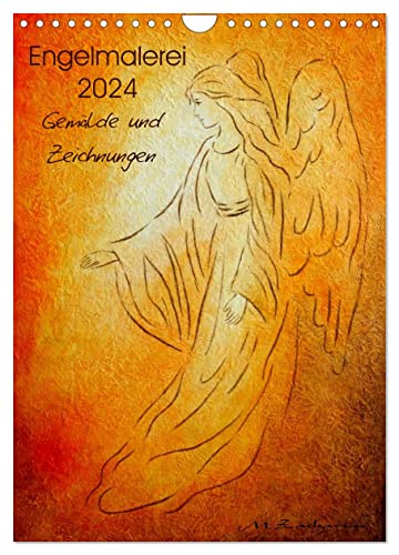 Engelmalerei 2024 Gemälde und Zeichnungen (Wandkalender 2024 DIN A4 hoch), CALVENDO Monatskalender von CALVENDO