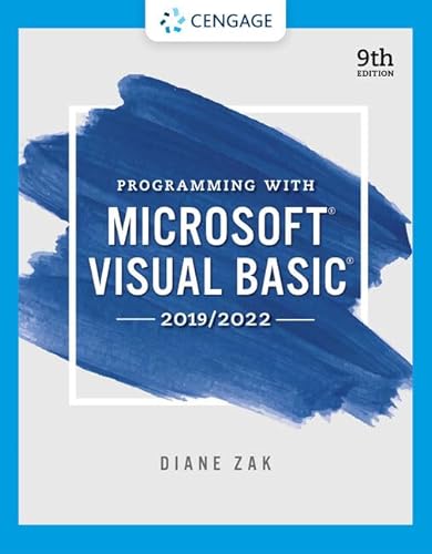Programming With Microsoft Visual Basic 2019/2022 (Mindtap Course List) von Cengage Learning EMEA