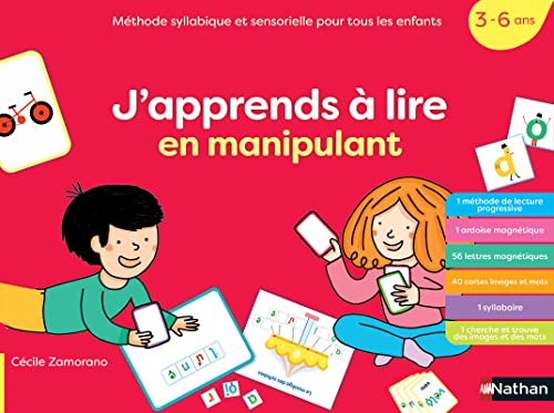 Coffret Méthode de lecture: J'apprends à lire en manipulant (3-6 ans): Méthode syllabique et sensorielle pour tous les enfants